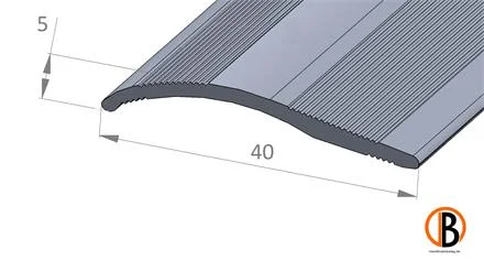Speciale Aanbieding Ausgleichsprofil 8420 Alu-elox. gebohrt Farbton Silber, 1,00m lang 40x0-20mm